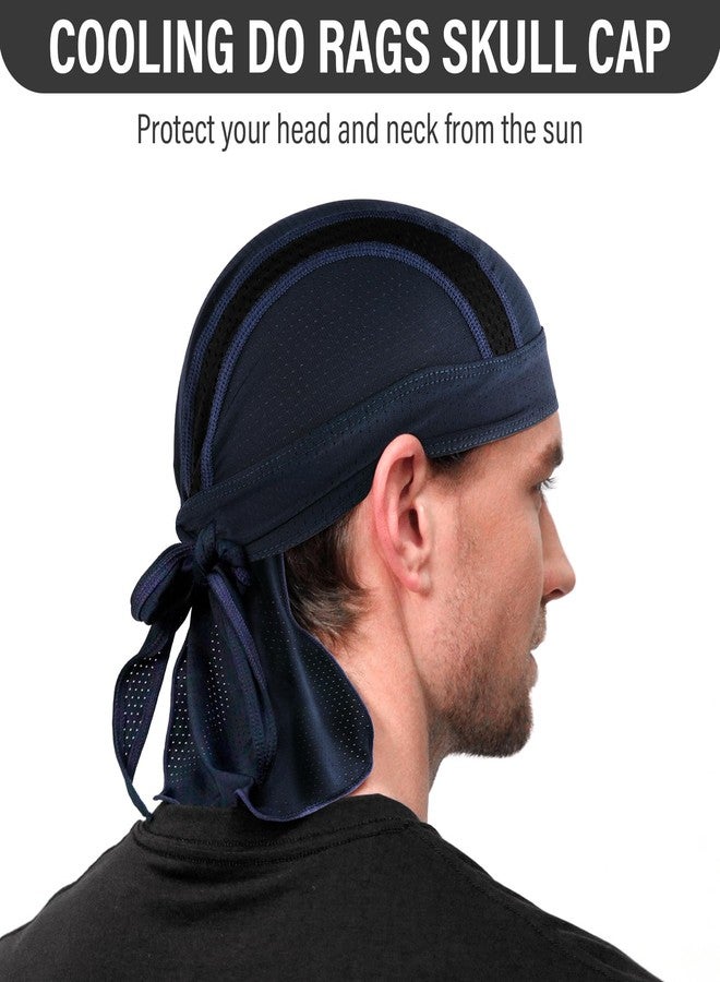MELASA Do Rag Skull Cap Helmet Liner, Cooling Mesh Bandana Cap, Sweat Dew Rags Head Cover for Men Cycling Motorcycle Running - Image 3